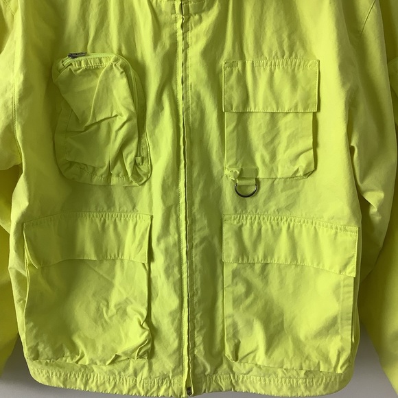 Aritzia Tna Neon yellow overload cargo jacket size small - Picture 8 of 15